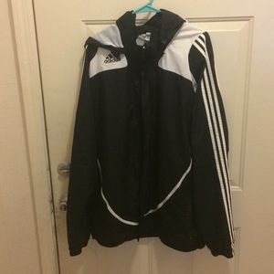 Adidas windbreaker jacket with hoodie